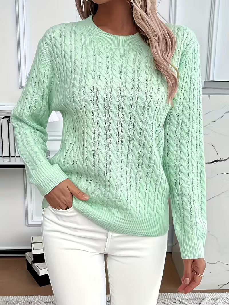 Women’s Cable Knit Sweater with All-Day Comfort