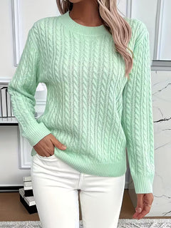 Women’s Cable Knit Sweater with All-Day Comfort