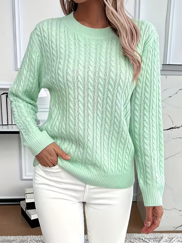 Women’s Cable Knit Sweater with All-Day Comfort