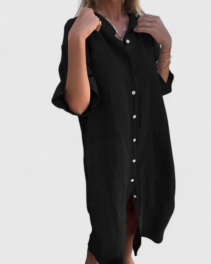 Women’s Elegant Dress with Button Placket