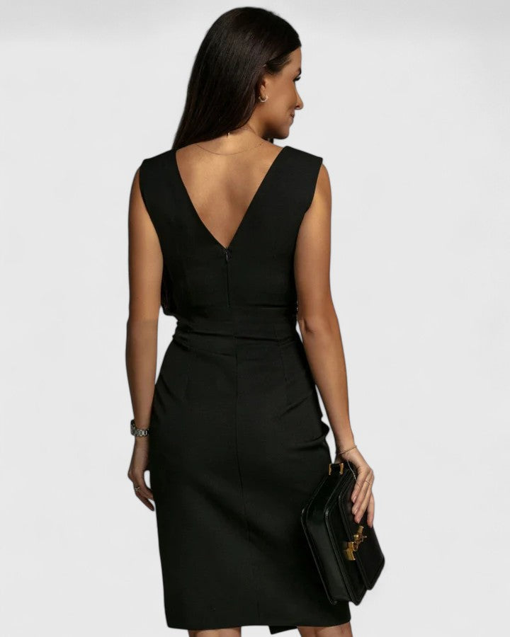 Women’s Sophisticated Dress with V-Neck