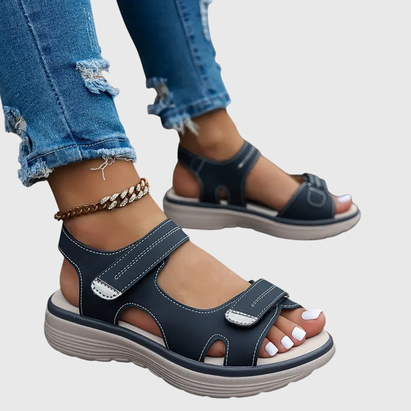 Women's Orthopedic Walking Sandals with Arch Support – Comfortable Sporty Platform Sandals