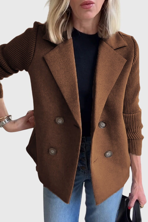 Women’s Elegant Blazer with Double-Breasted Closure