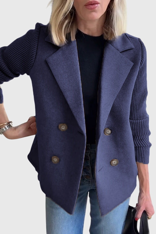 Women’s Elegant Blazer with Double-Breasted Closure