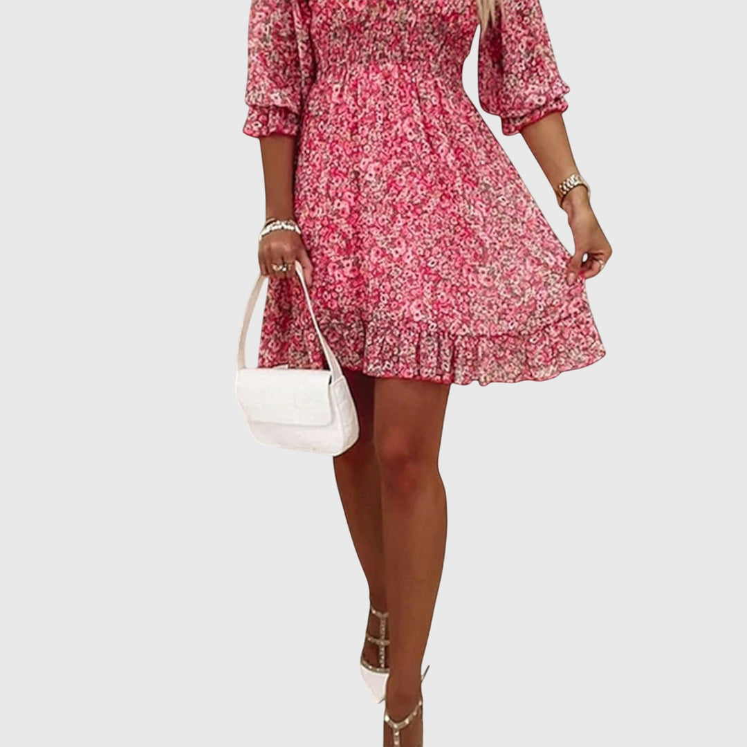 Women’s Floral Puff Sleeve Dress