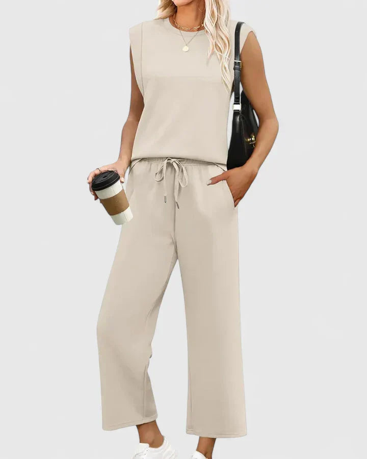 Women’s Comfortable Two-Piece Set with Drawstring Waist