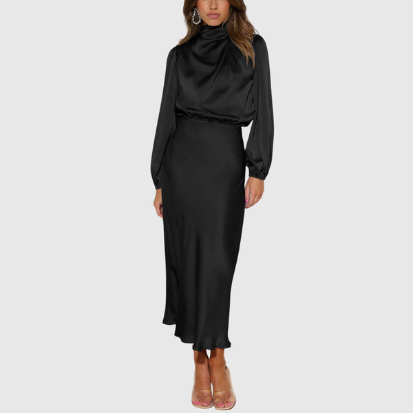 Maristella | Women’s Maxi Dress with High Neckline