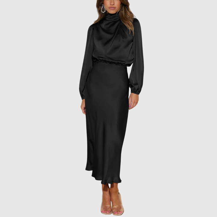Maristella | Women’s Maxi Dress with High Neckline