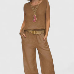 Women’s Elegant Two-Piece Set with Pockets