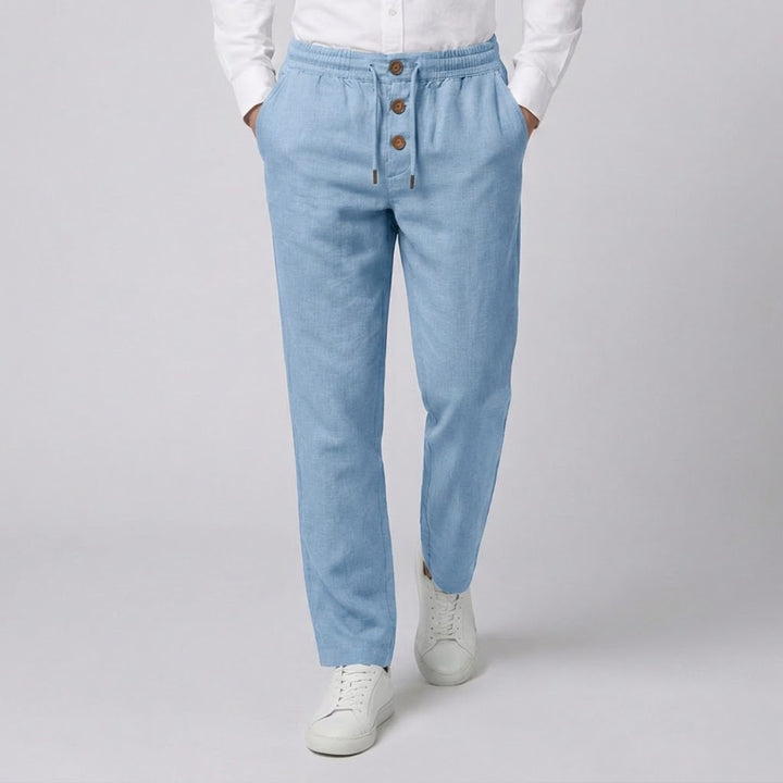 Men's Slim-Fit Linen-Blend Pants | Olamil