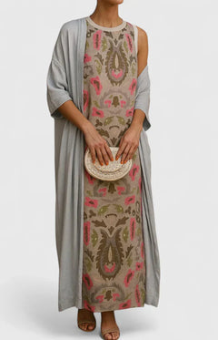 Women’s Elegant Dress with Stole Included