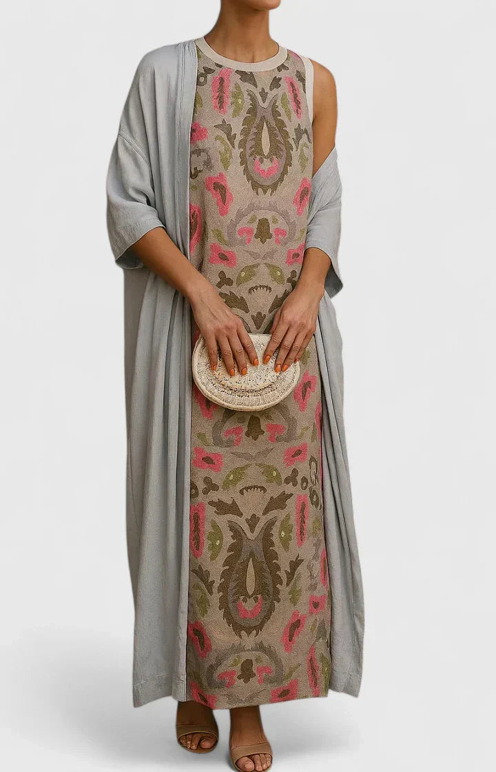 Women’s Elegant Dress with Stole Included
