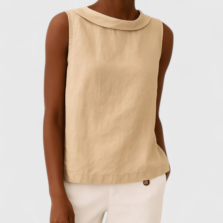 Women’s Elegant Top with Roll Collar
