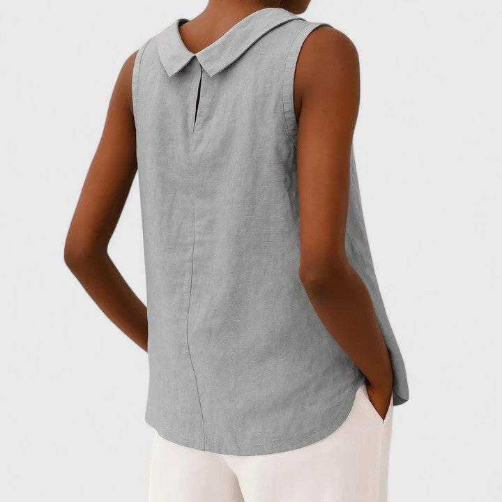 Women’s Elegant Top with Roll Collar