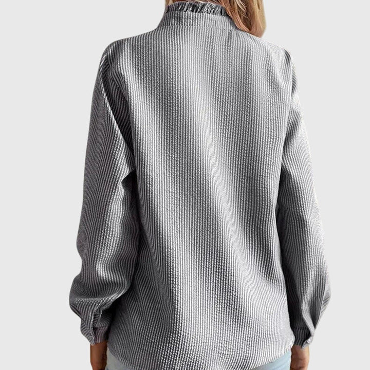 Kaitlyn | Women’s Elegant Blouse with Ruffle Front