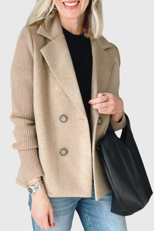 Women’s Elegant Blazer with Double-Breasted Closure