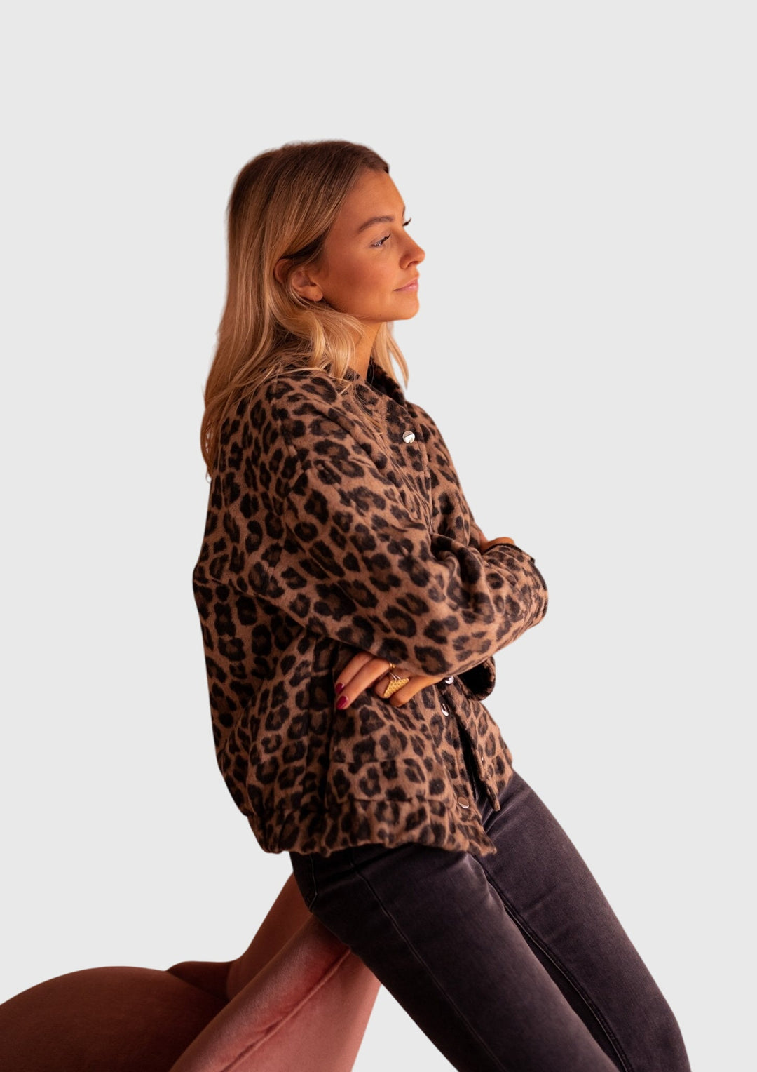 Elodie | Women’s Leopard Print Jacket with Button Front
