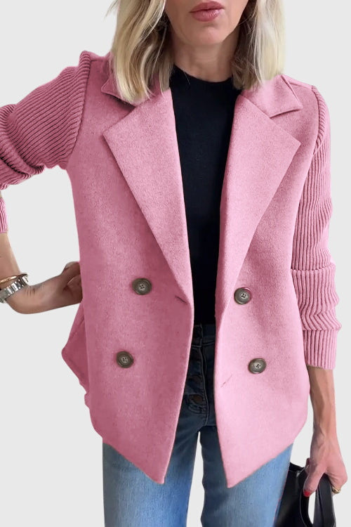 Women’s Elegant Blazer with Double-Breasted Closure
