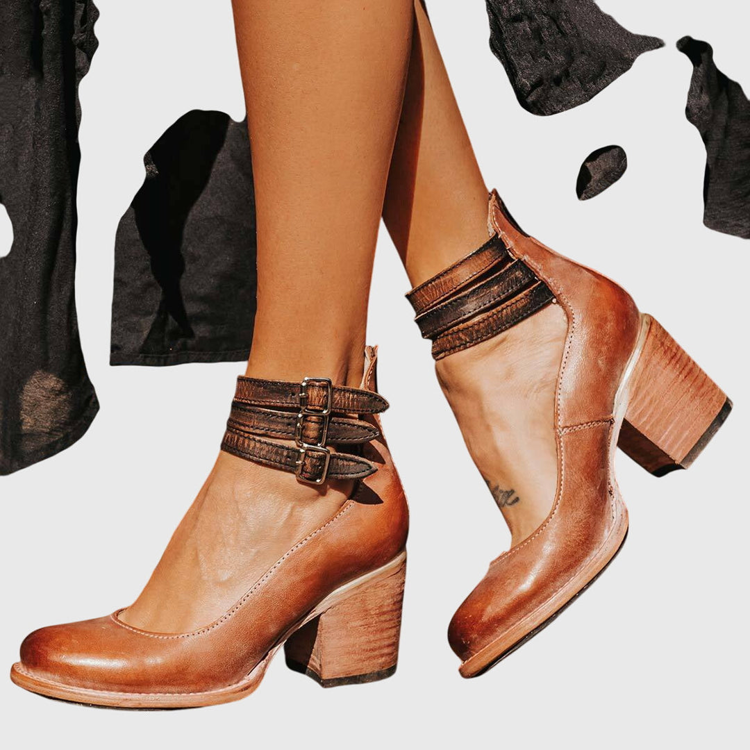 Women’s Ankle Strap Heels with Buckles