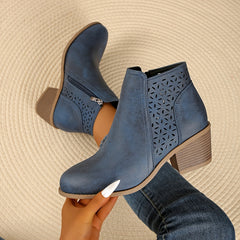Women’s Ankle Boots with Perforated Panels