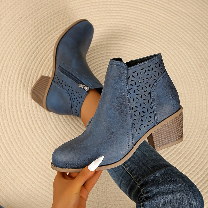 Women’s Ankle Boots with Perforated Panels