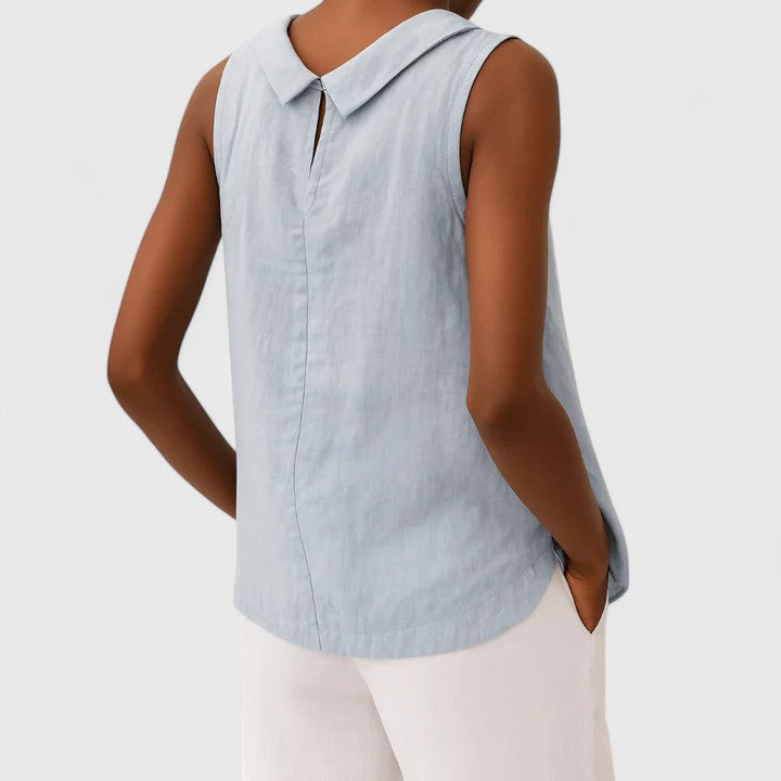 Women’s Elegant Top with Roll Collar