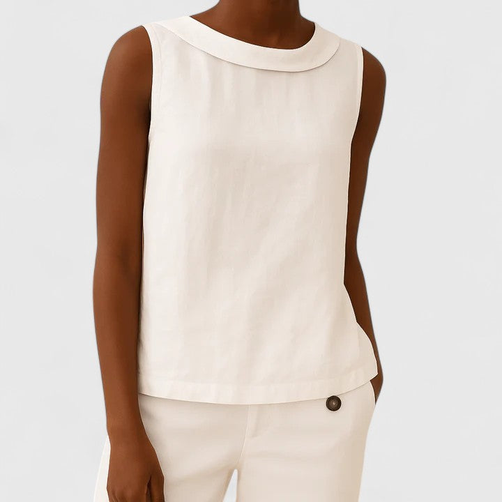 Women’s Elegant Top with Roll Collar