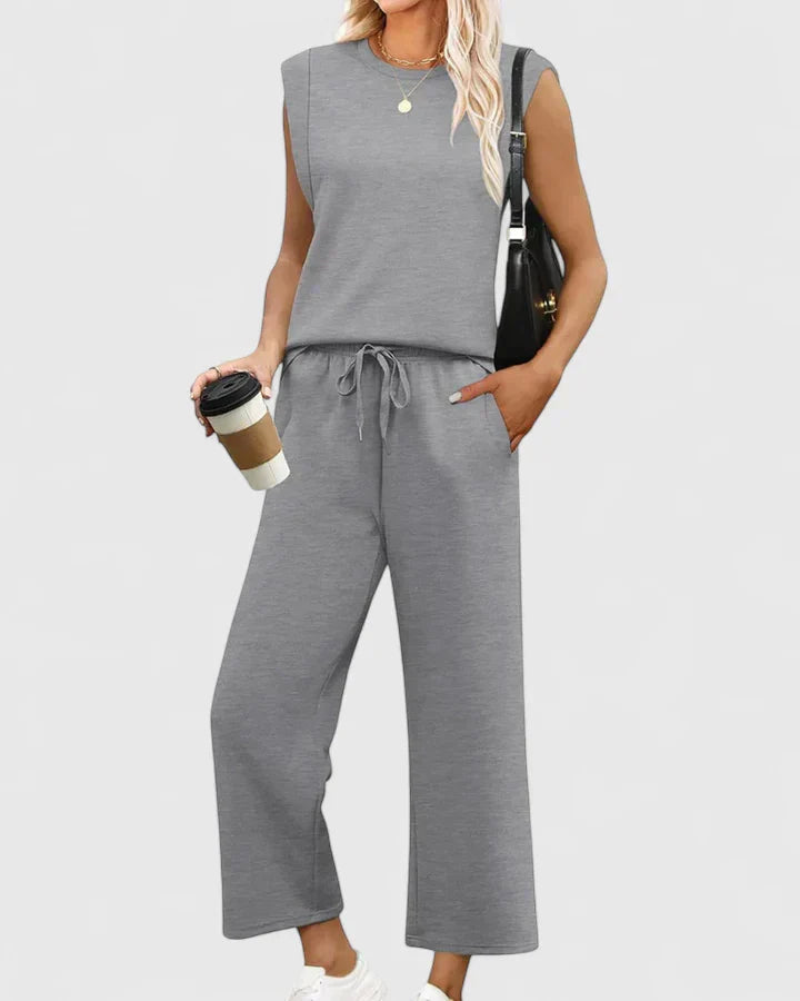 Women’s Comfortable Two-Piece Set with Drawstring Waist