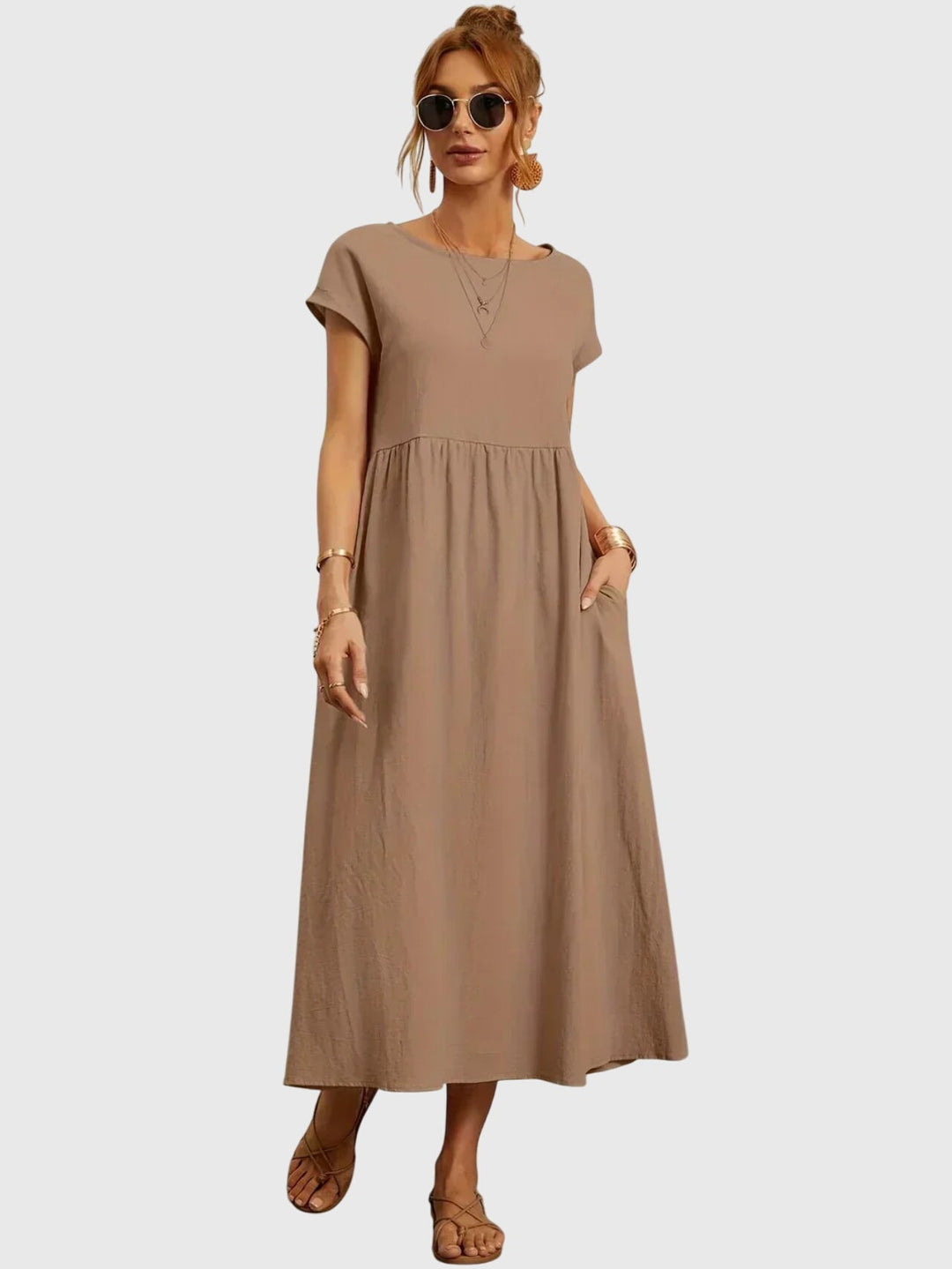 Giselle | Women’s Casual Pocket Dress with Relaxed Silhouette