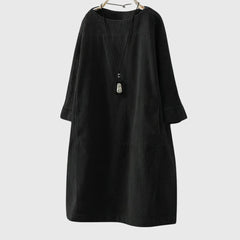 Women’s Relaxed Midi Dress with Comfortable Fit