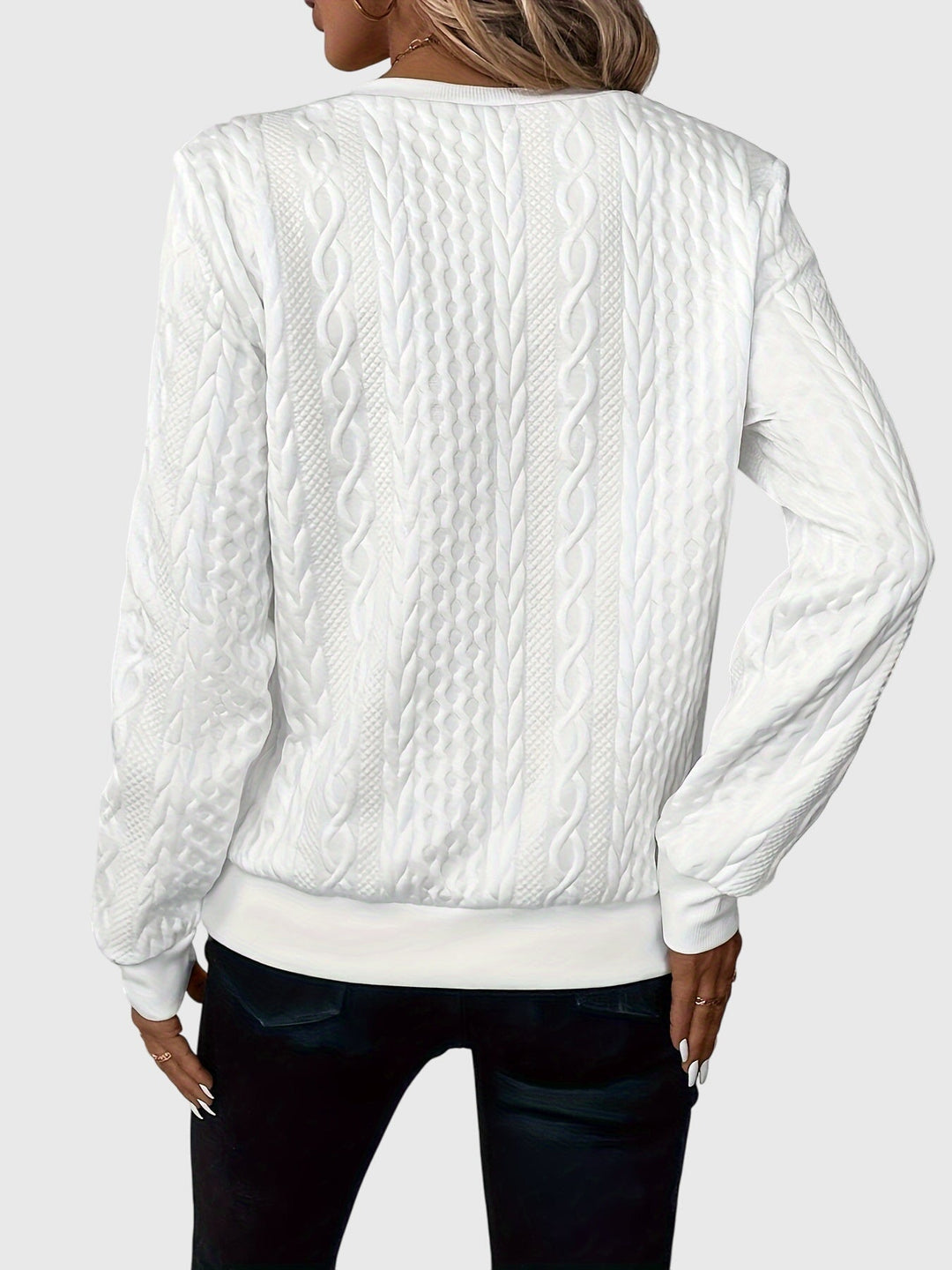 Nora | Women’s Cable Knit Sweater with Zipper
