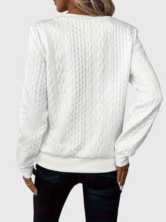 Nora | Women’s Cable Knit Sweater with Zipper