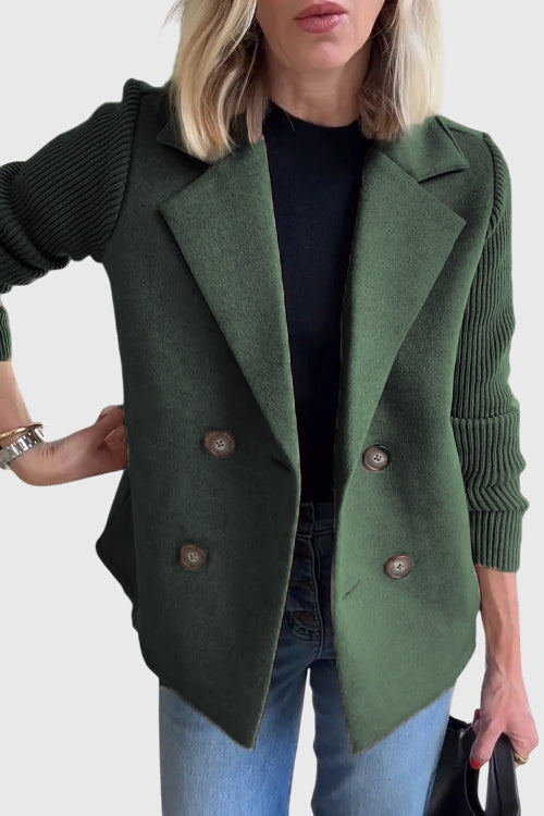 Women’s Elegant Blazer with Double-Breasted Closure