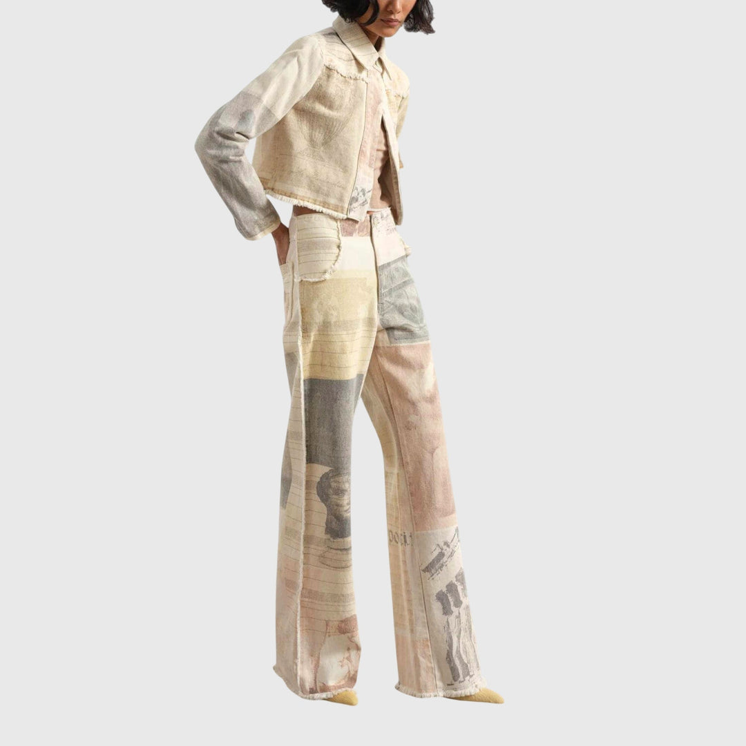 Alma | Women’s Wide Jeans with Raw Cut Hem
