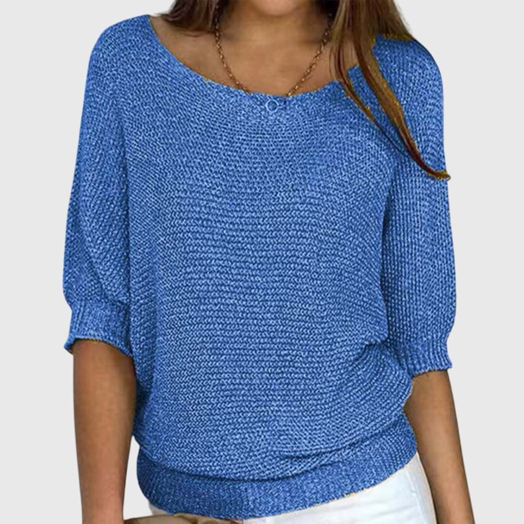 Women’s Textured Knit Sweater - Relaxed Fit