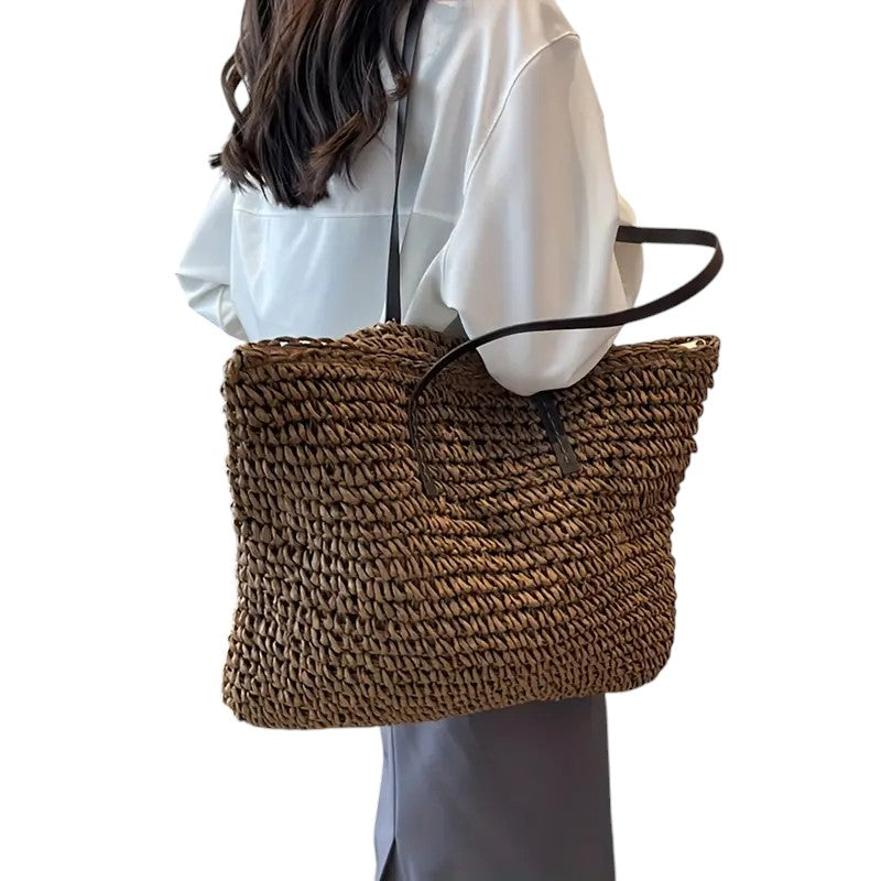 Olivia | Women’s Woven Tote with Durable Straps