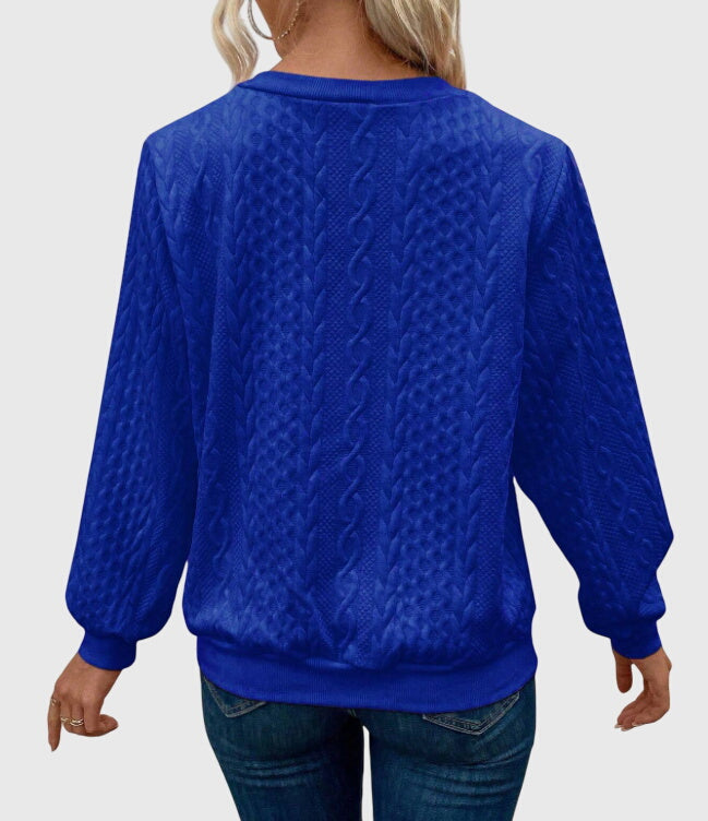 Nora | Women’s Cable Knit Sweater with Zipper