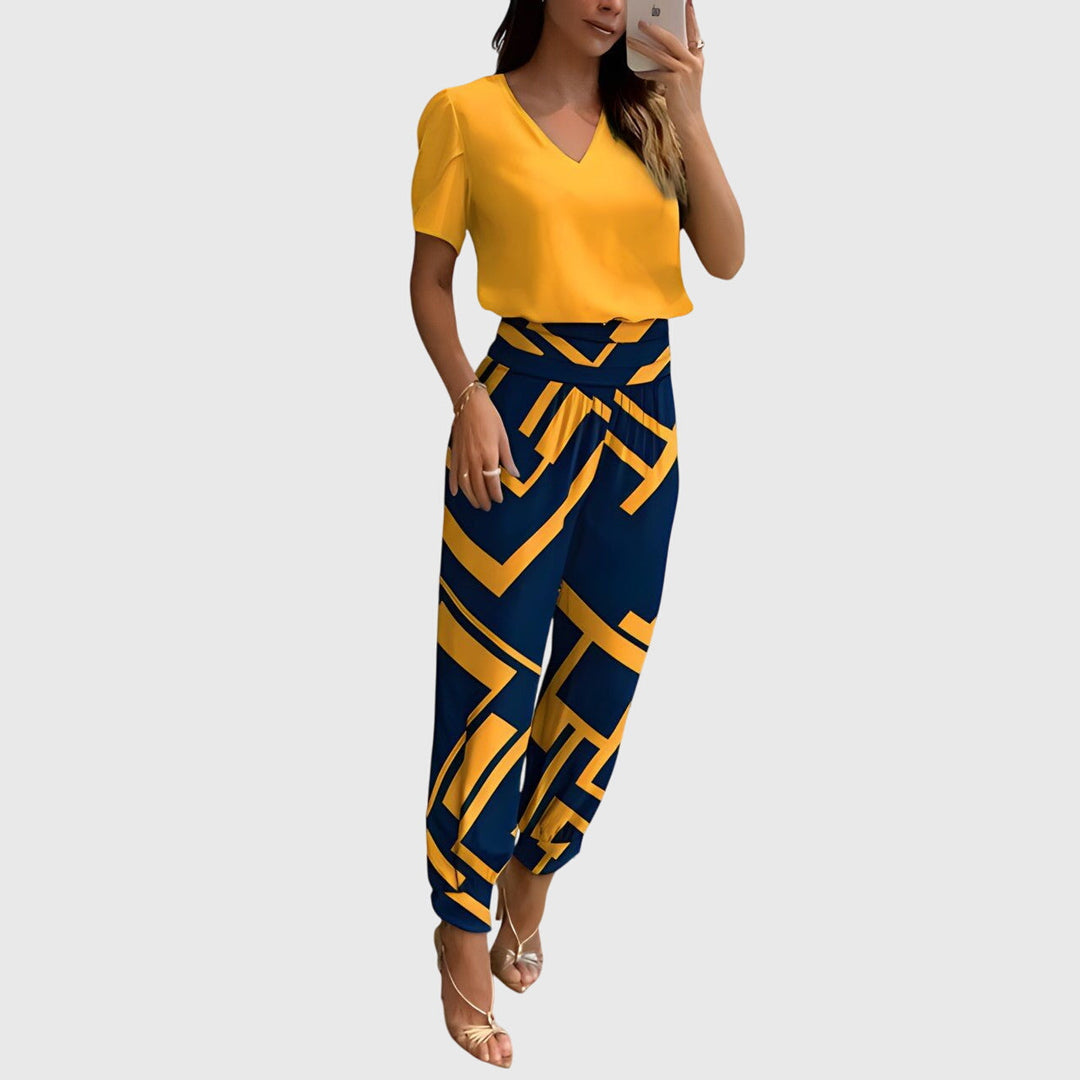 Women’s Blouse And Pants Set with Comfort