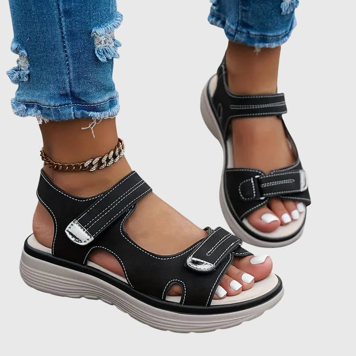 Women's Orthopedic Walking Sandals with Arch Support – Comfortable Sporty Platform Sandals