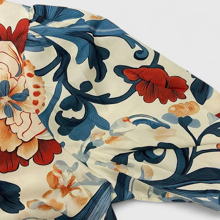 Women’s Elegant Blouse with 3D Floral Detail
