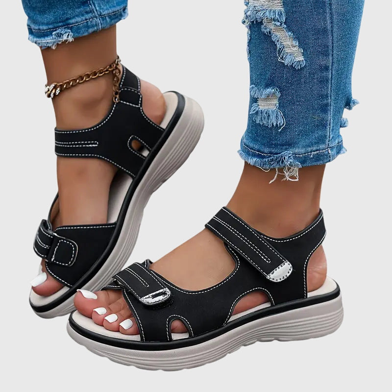 Women's Orthopedic Walking Sandals with Arch Support – Comfortable Sporty Platform Sandals