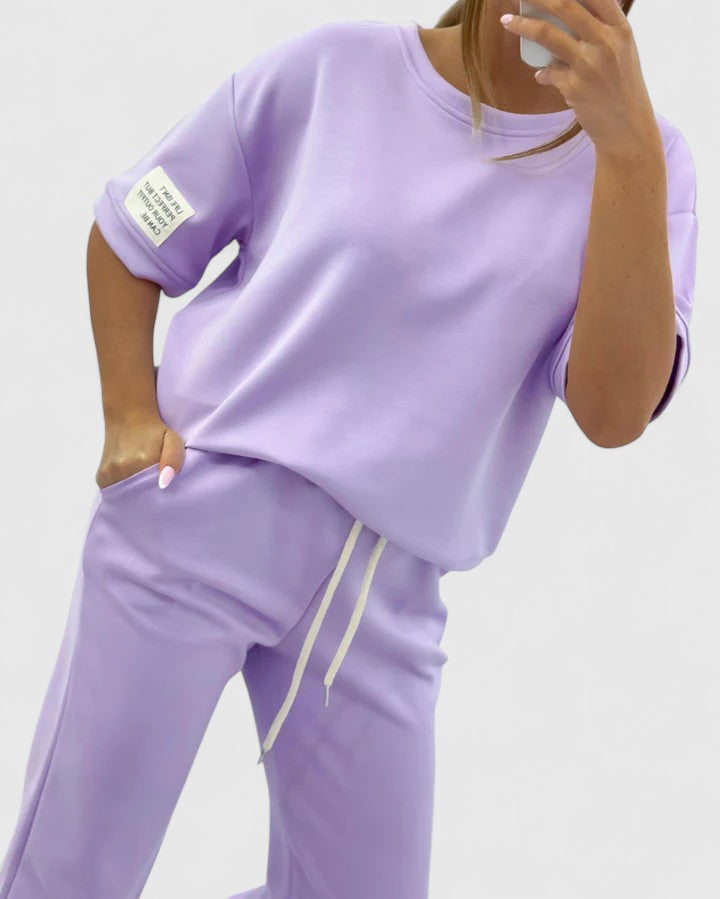 Gloria | Women’s Comfortable Set with Half-Moon Sleeve Top