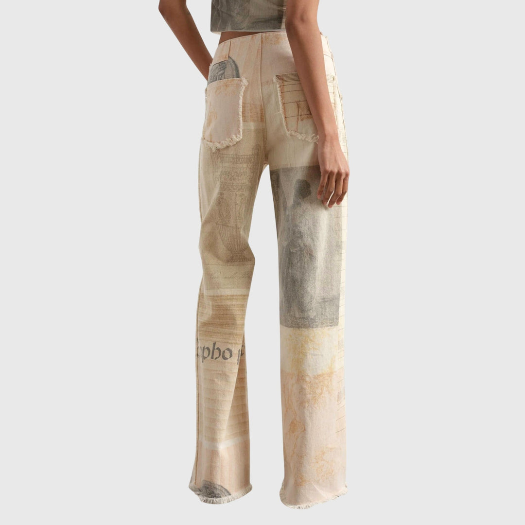 Alma | Women’s Wide Jeans with Raw Cut Hem