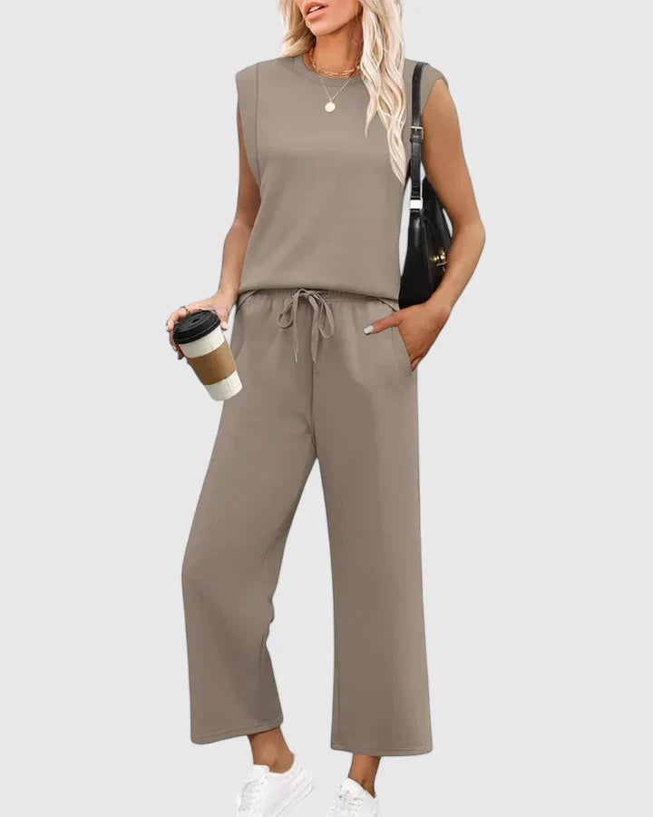 Women’s Comfortable Two-Piece Set with Drawstring Waist