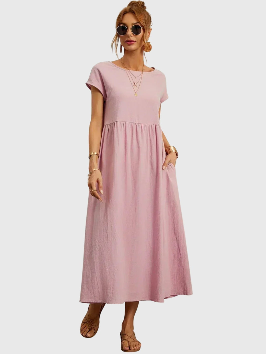 Giselle | Women’s Casual Pocket Dress with Relaxed Silhouette