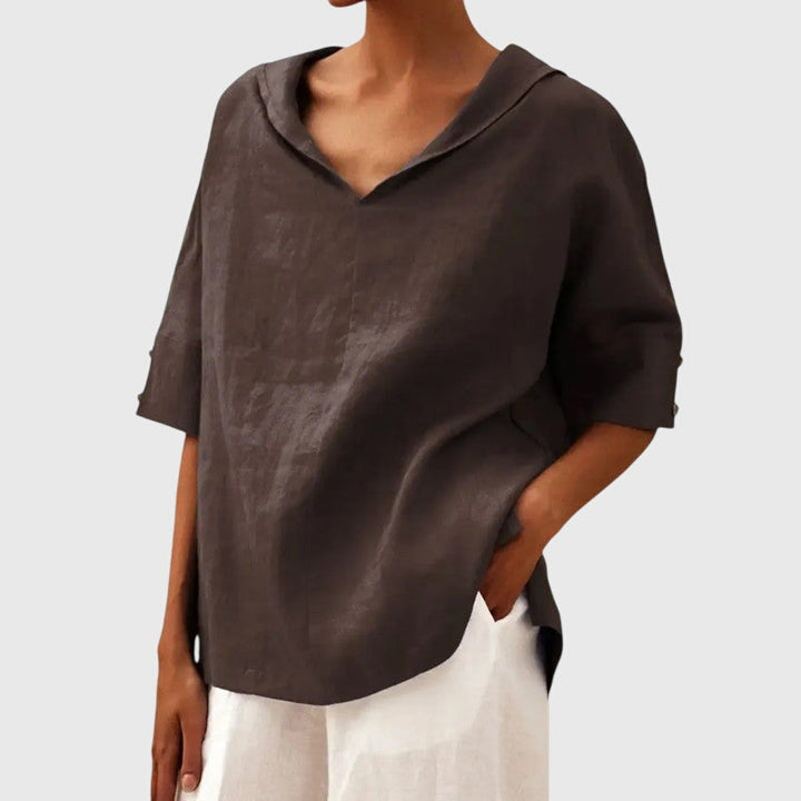 Women’s V-Neck Blouse with Lightweight Comfort