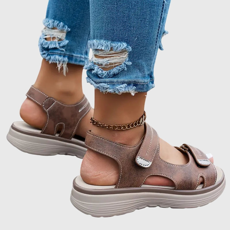Women's Orthopedic Walking Sandals with Arch Support – Comfortable Sporty Platform Sandals