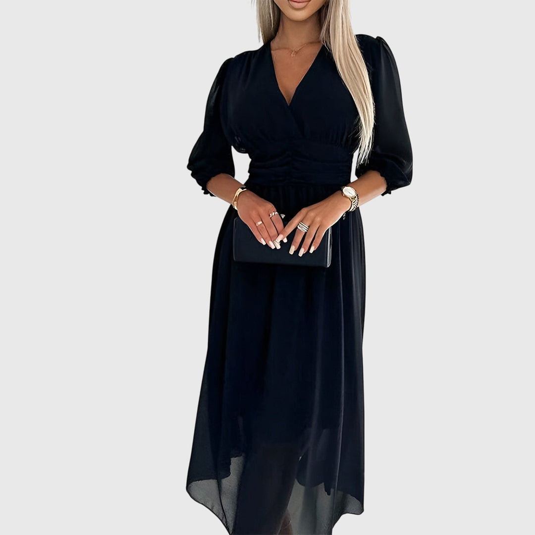 Women’s Maxi Dress with Flattering Draping