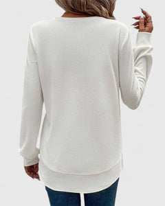 Women’s O-Neck Long Sleeve Top with Comfort