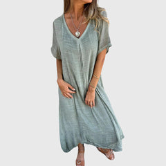 Fiona | Women’s Elegant Lightweight Dress with V-Neck